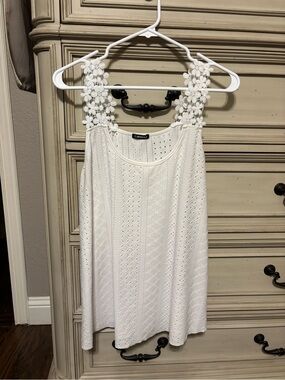 Floral Strap White Tank Top by Aeropostale